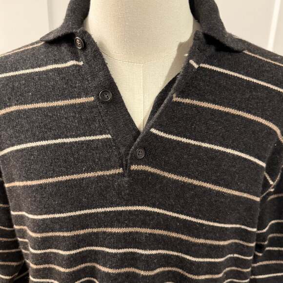 Gucci 100% Cashmere Men's Sweater Dark Grey Size 48 Made in Italy
